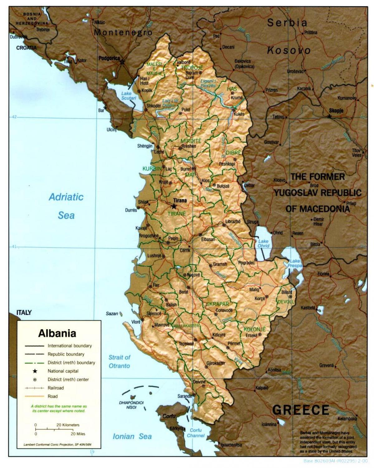 Albansk gamle kart