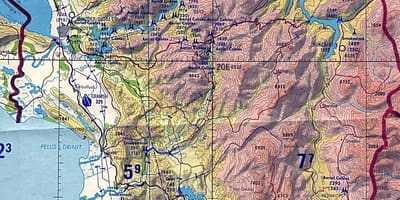 Kart Albanias geografi