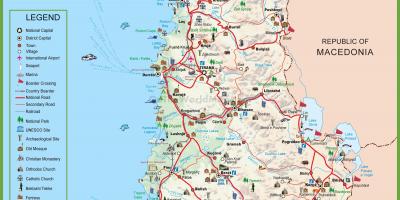 Kart over Albania turist